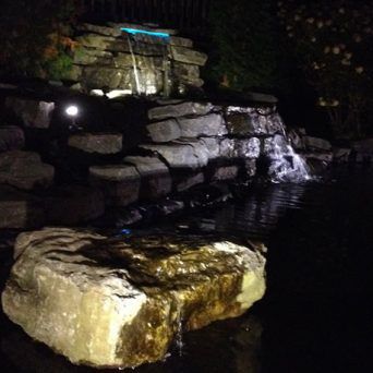 Waterfall-pond-lighting