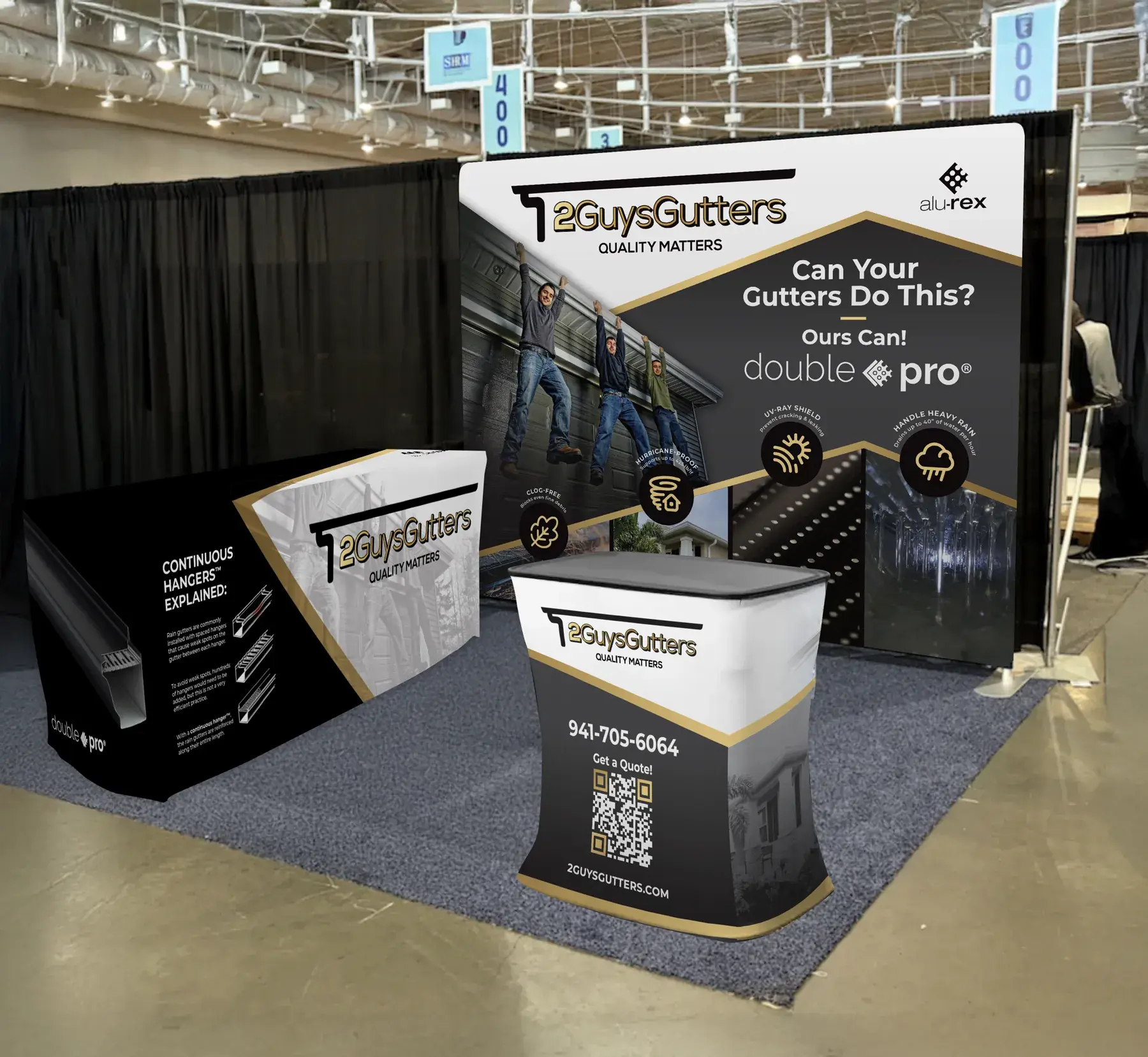 2GuysGutters – Trade show booth