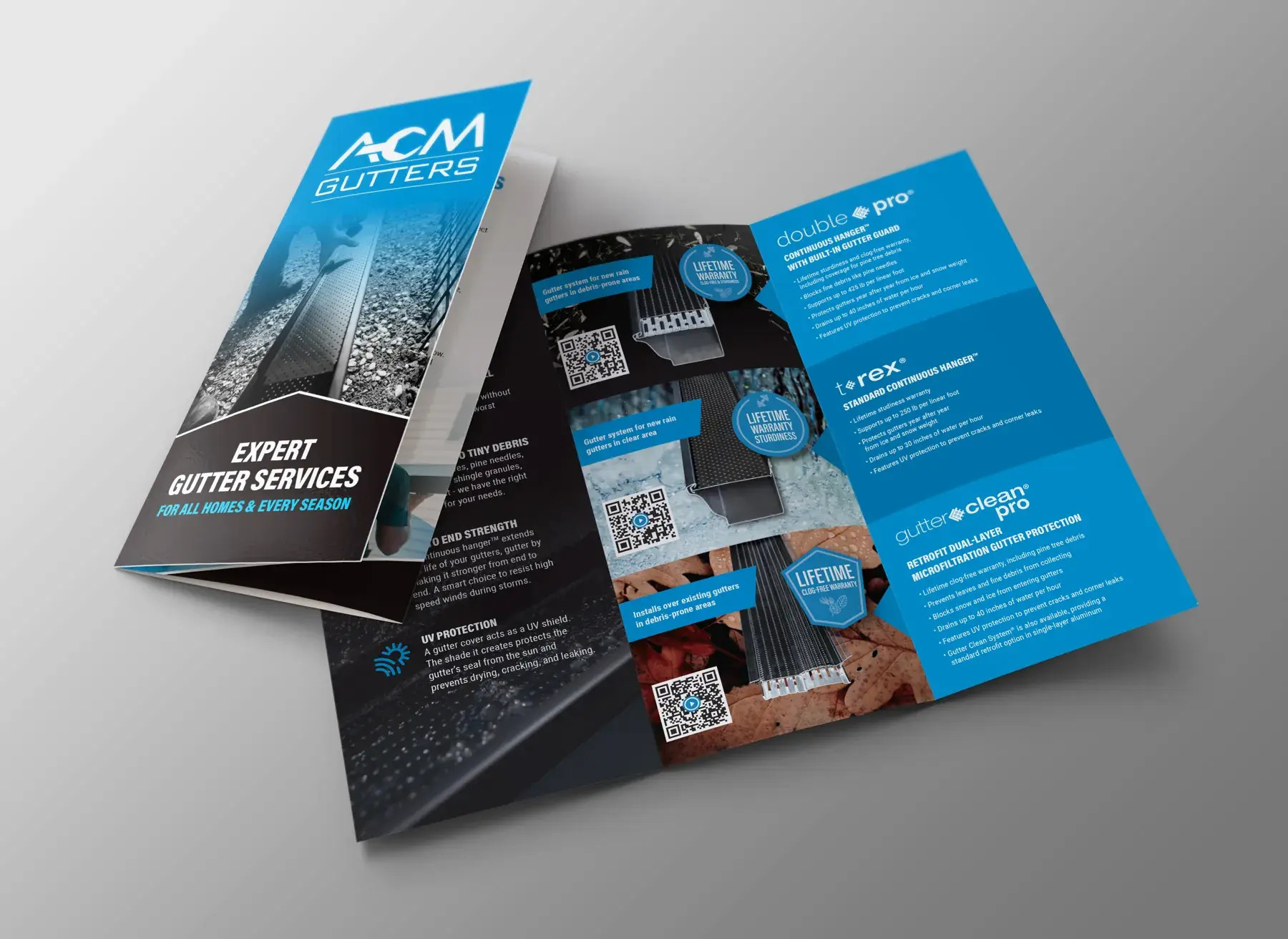 ACM Gutters – Tri-fold brochure