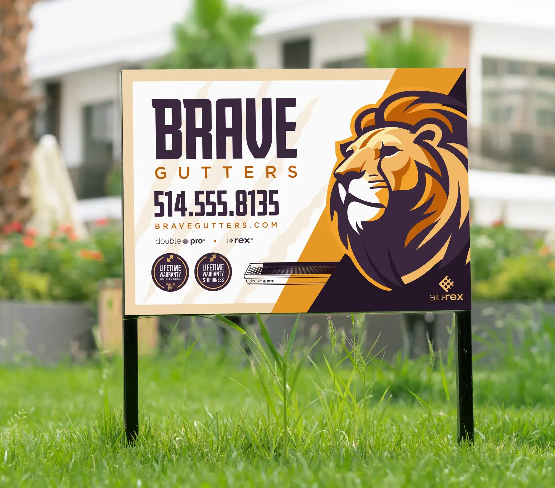 Brave Gutters – Yard sign