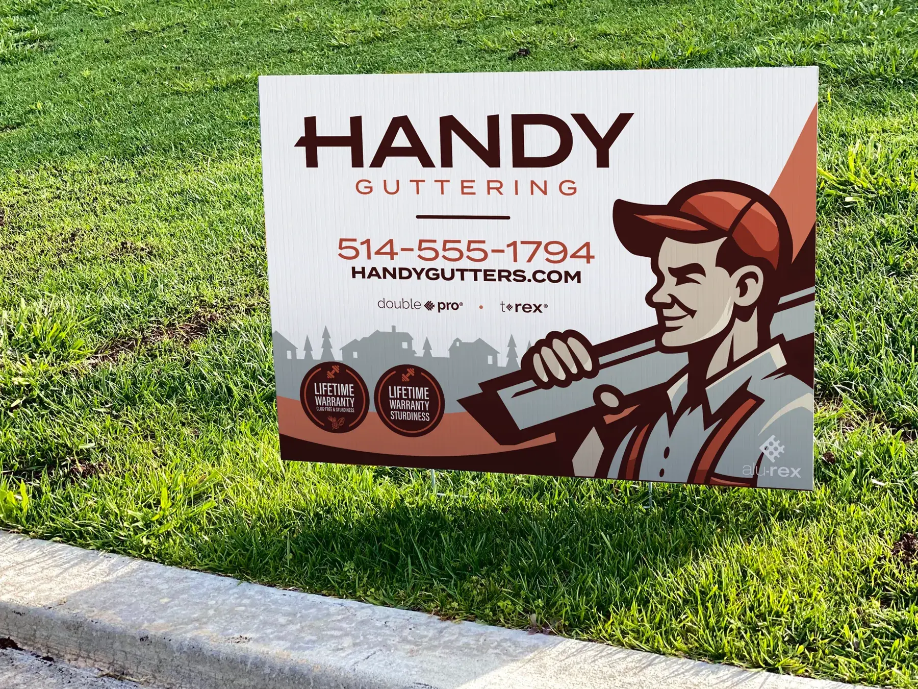 Handy Guttering – Yard sign