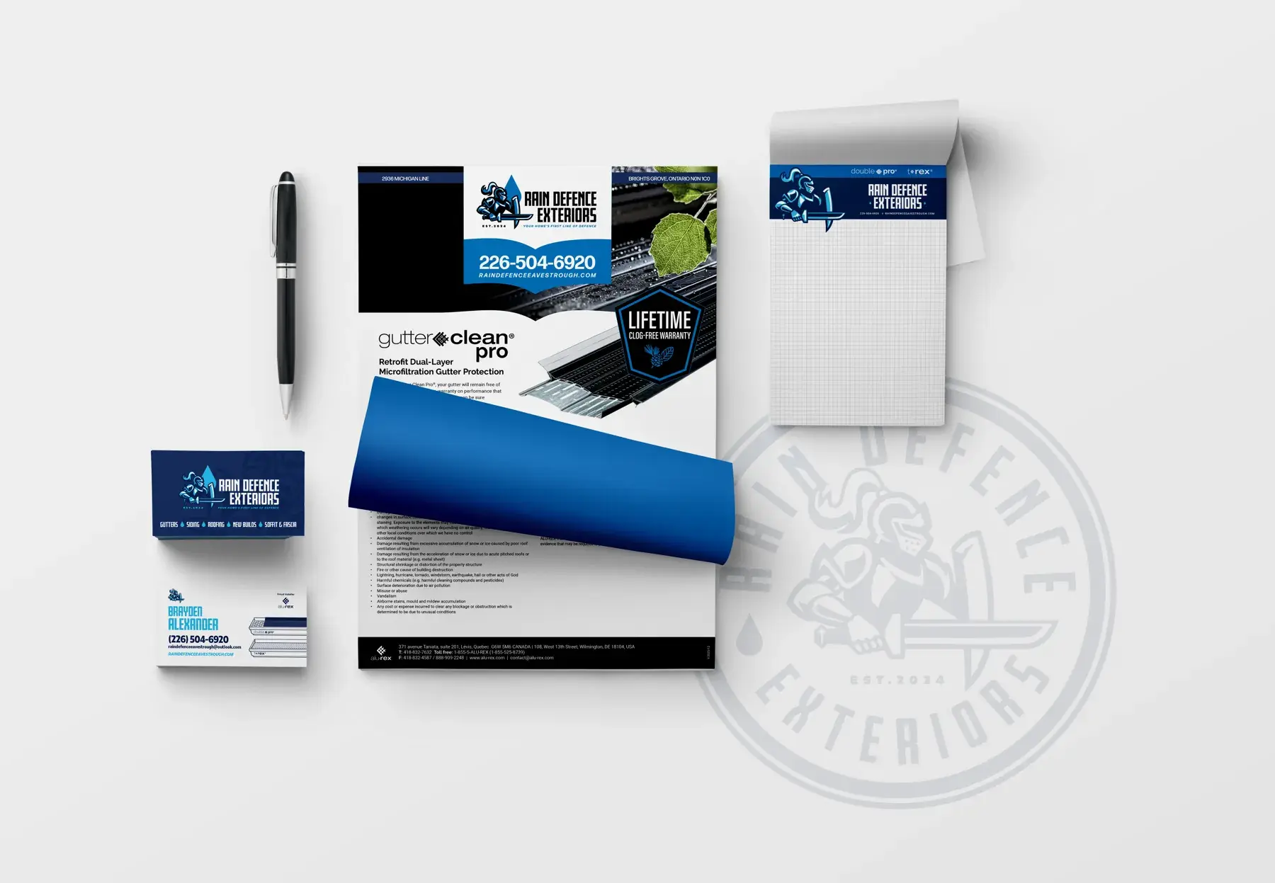 Rain Defence Exteriors – Stationery