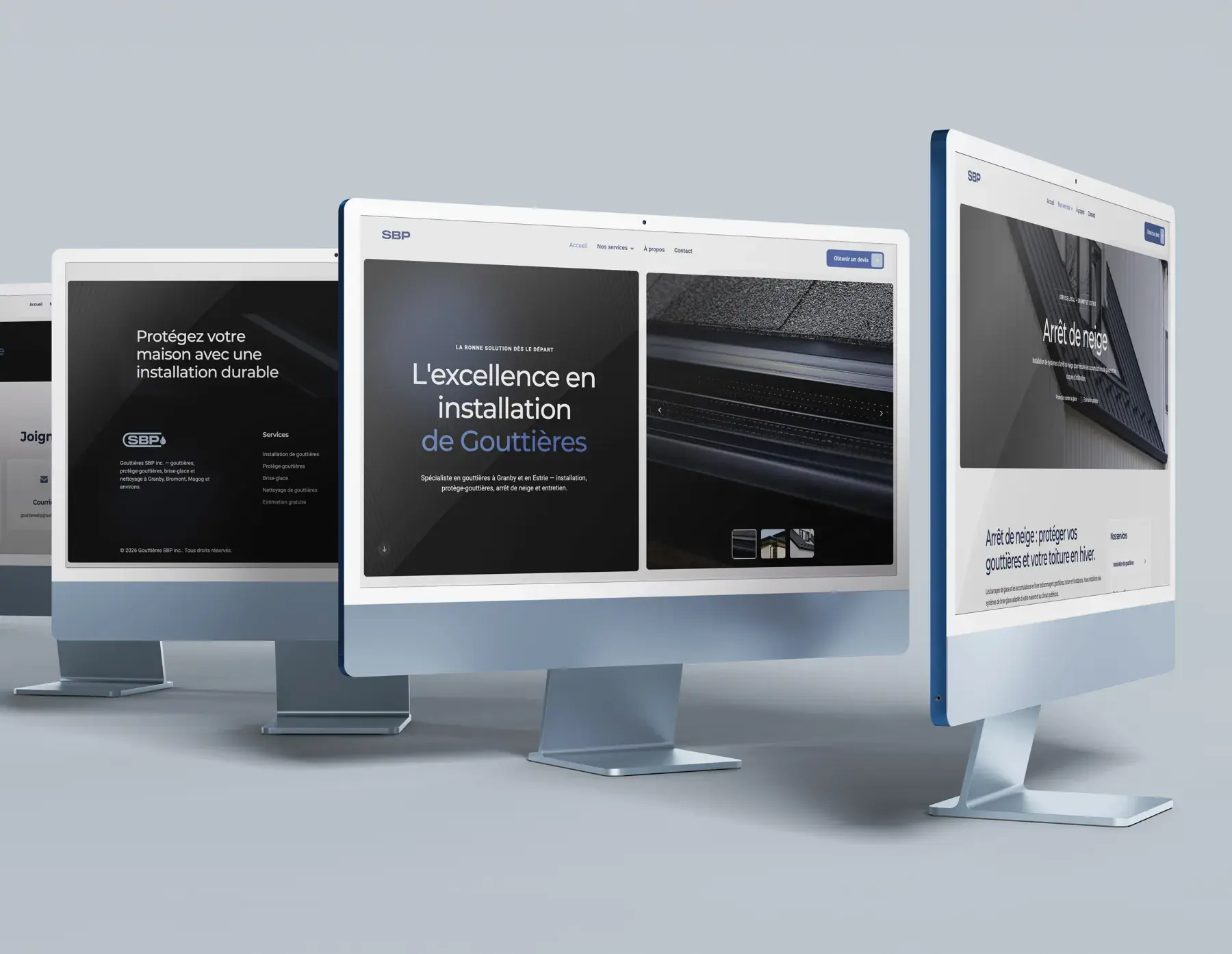 Installateur de gouttières, Granby – Site web